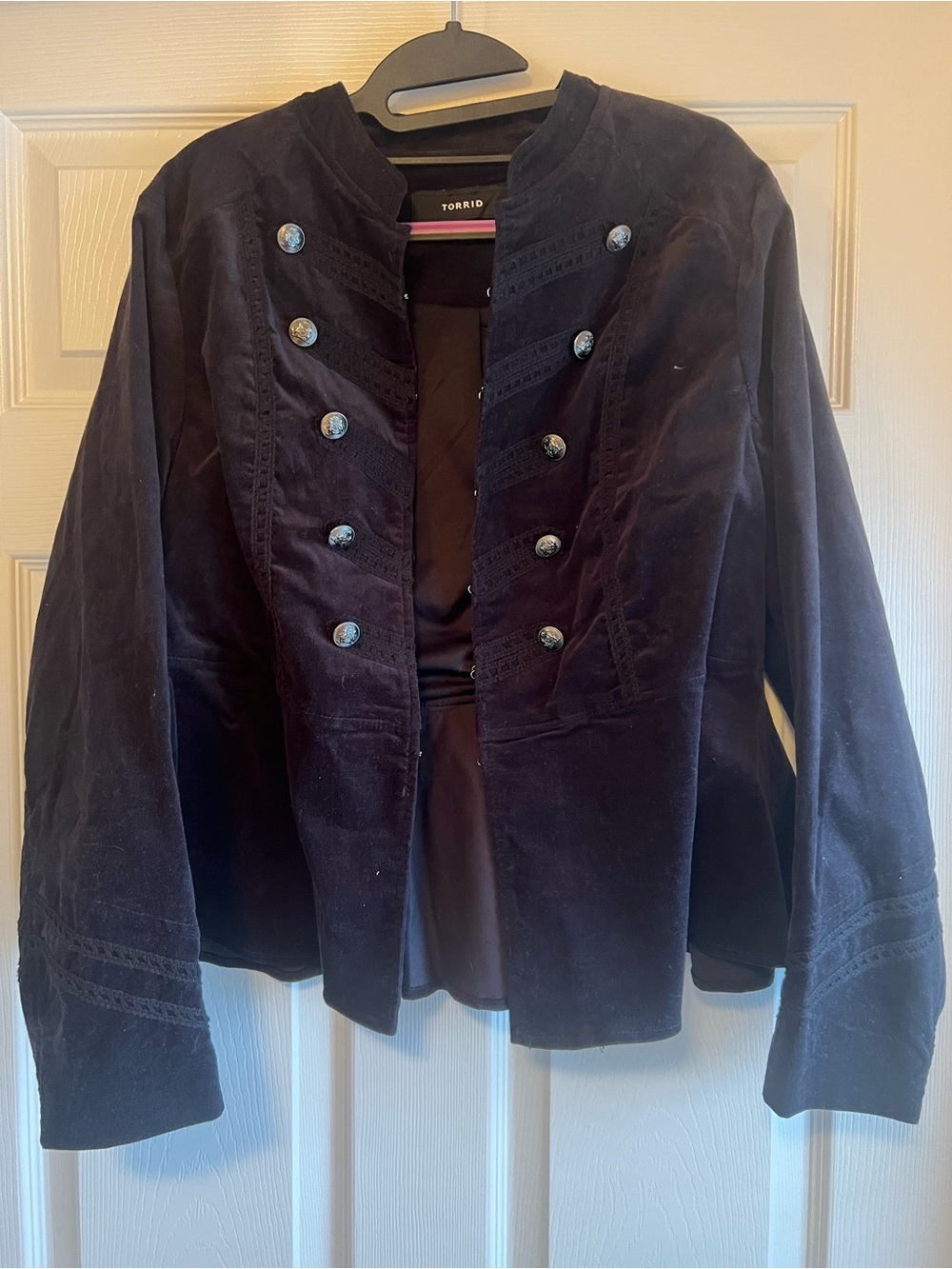 torrid Black Velvet Military-Style Jacket